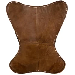 Housse Papillon Cuir Cognac