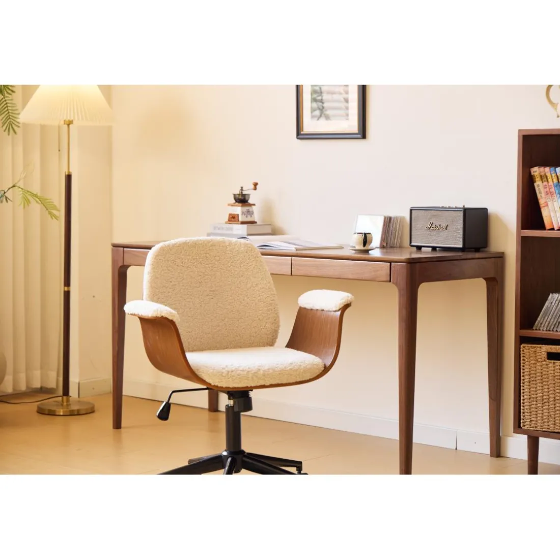 La chaise de bureau KOLDING design scandinave blanc