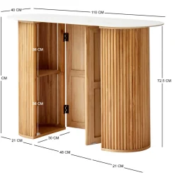 La console PIREUS design scandinave et sa structure en bois massif