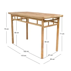 La table à manger BARU son design rustique et épuré pour 4 personnes