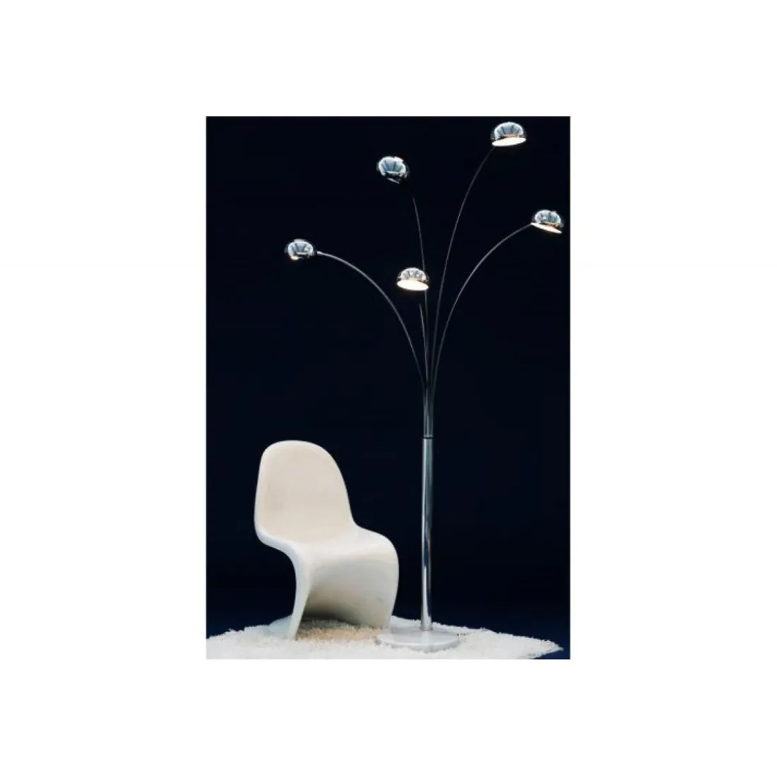 Lampadaire 5 Arcs chrome