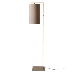 Lampadaire Boston sable abat-jour lin fonce