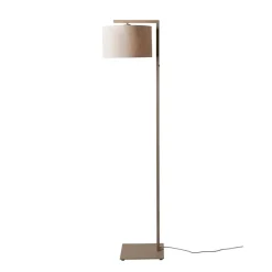 Lampadaire Boston sable abat-jour lin fonce