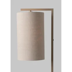 Lampadaire Boston sable abat-jour lin clair