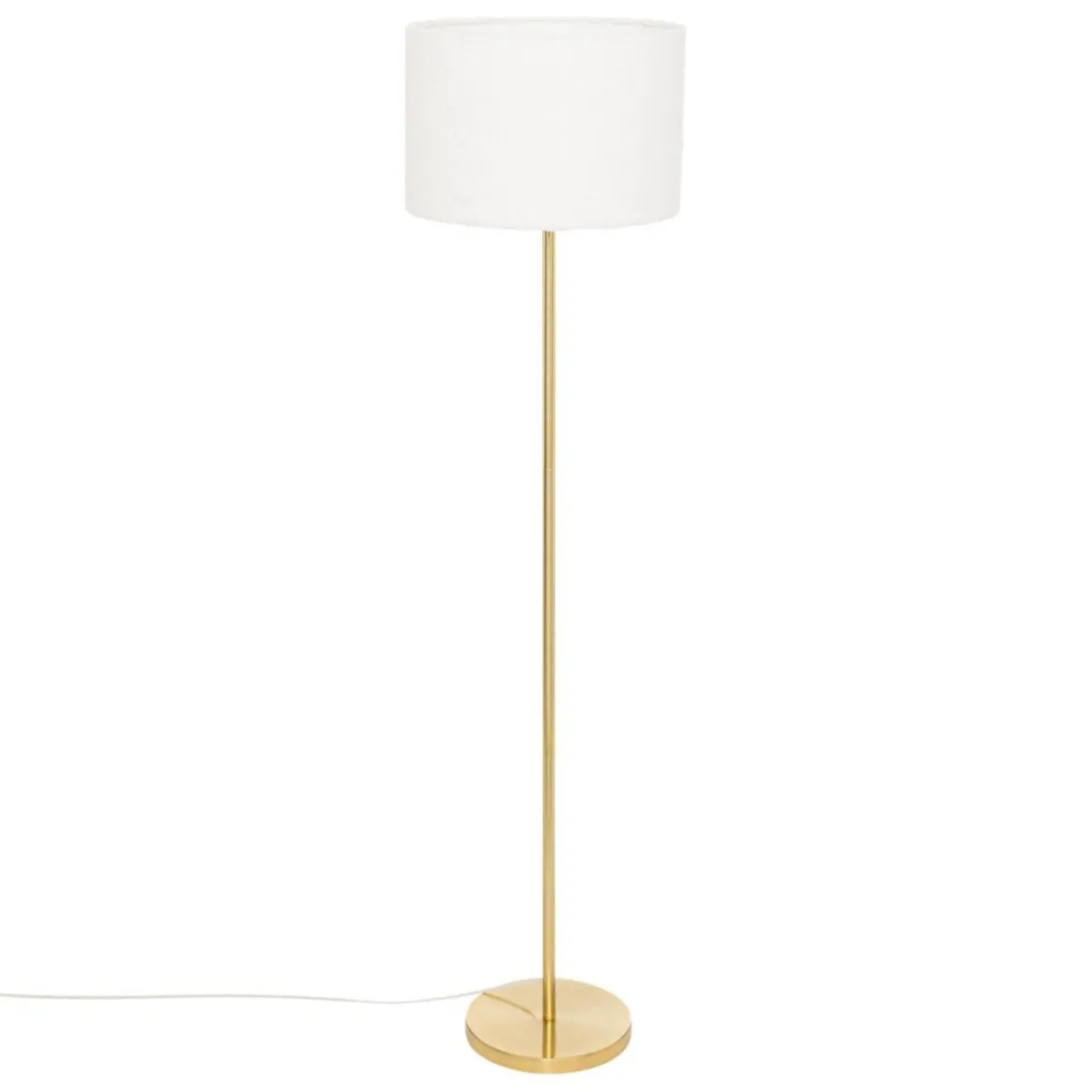 Lampadaire droit Tina bouclette pied doré