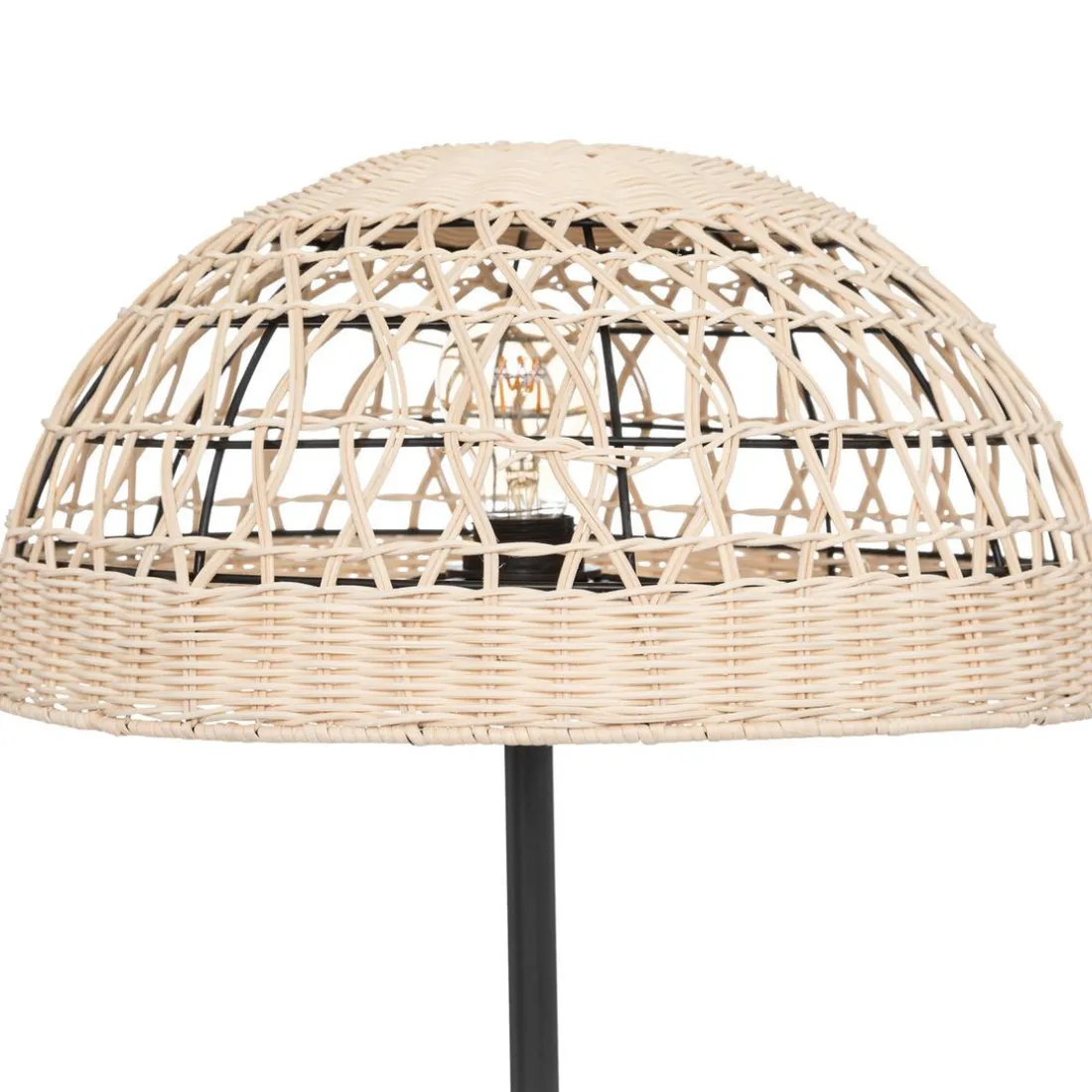 Lampadaire droit en métal - beige