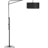 Lampadaire en Fer Noir Pied l.185 cm en Ciment BRIGHTON