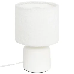 Lampe à poser Bona bouclette blanc
