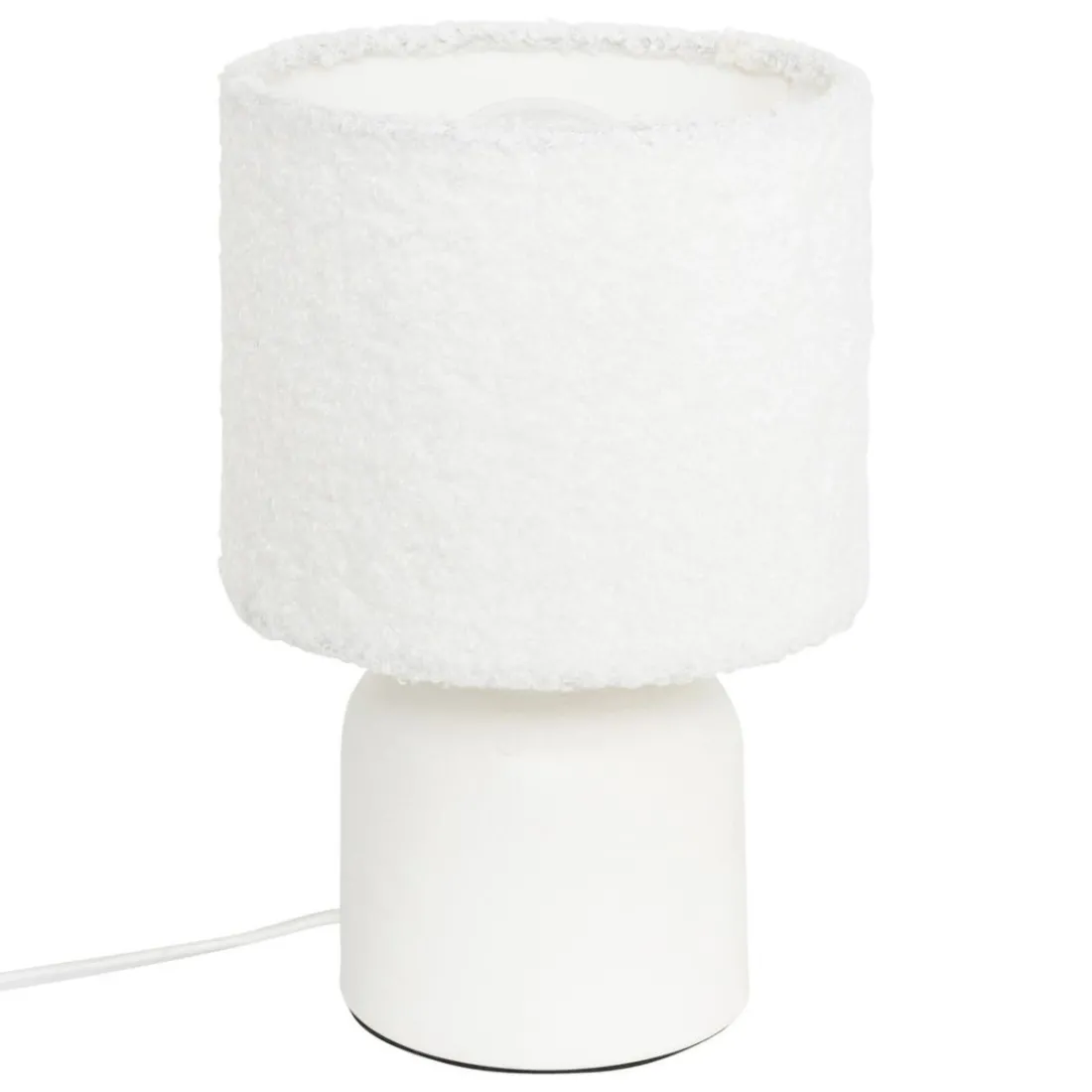 Lampe à poser Bona bouclette blanc