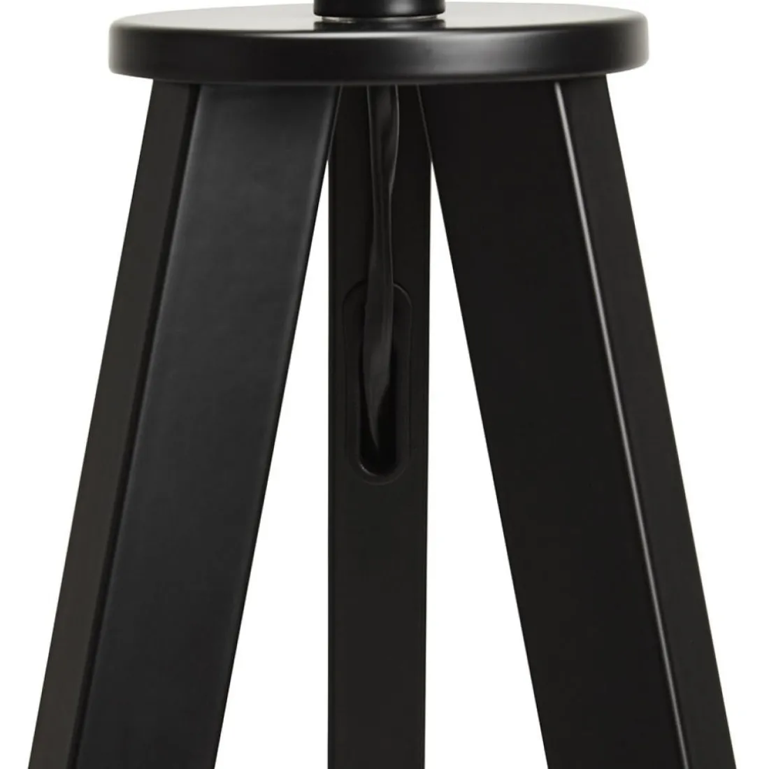 Lampe à poser design 'SPRING MINI' avec abat-jour blanc et trépied noir