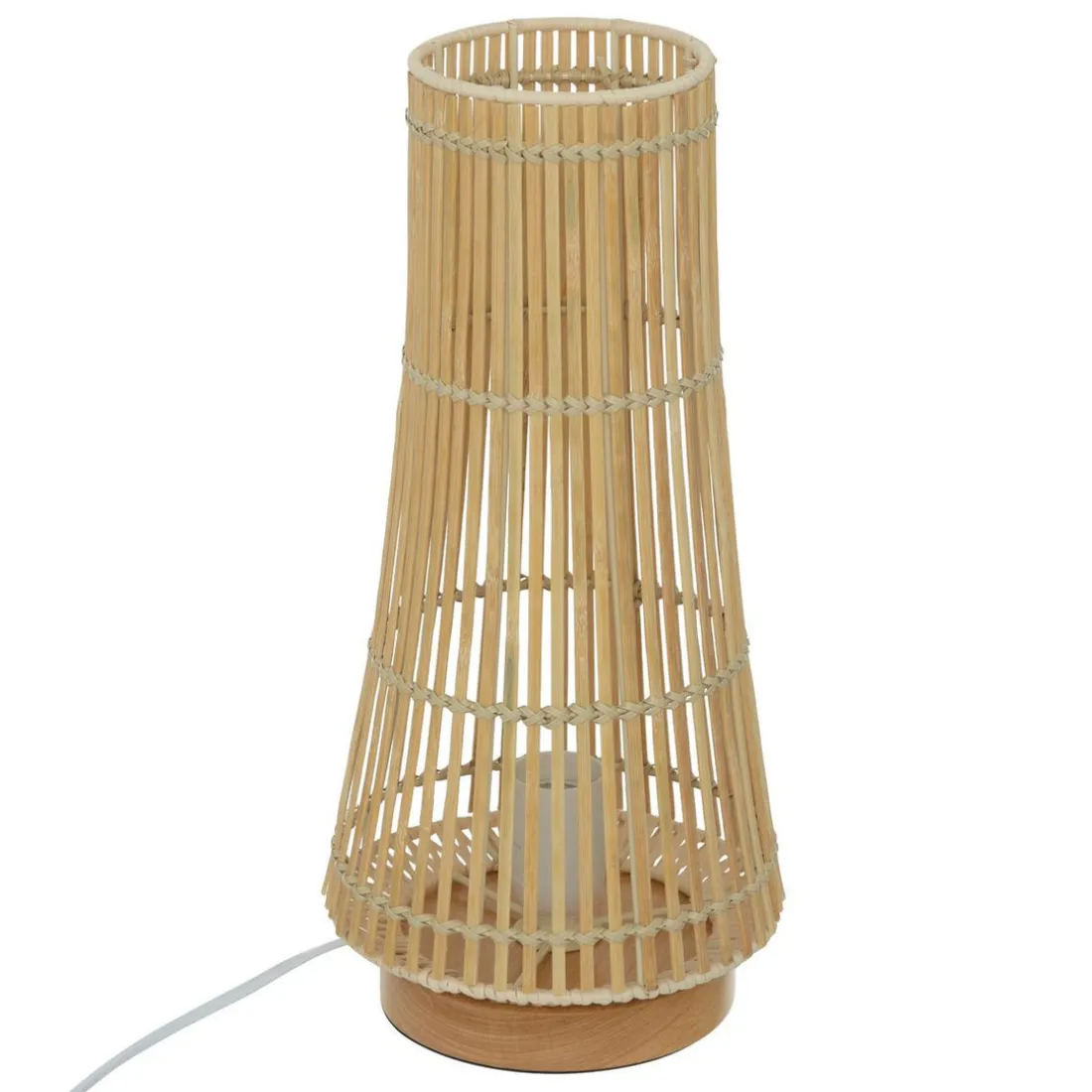 Lampe à poser en Bambou Mahe Naturel H38
