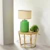 Lampe à poser en céramique LUXAVERDA verte
