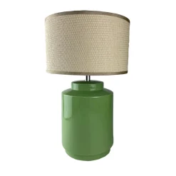 Lampe à poser en céramique LUXAVERDA verte