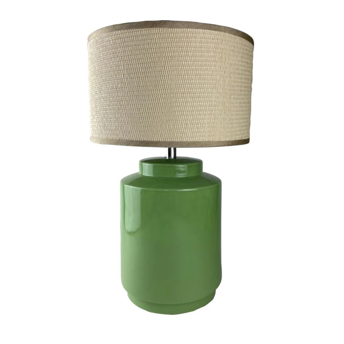 Lampe à poser en céramique LUXAVERDA verte