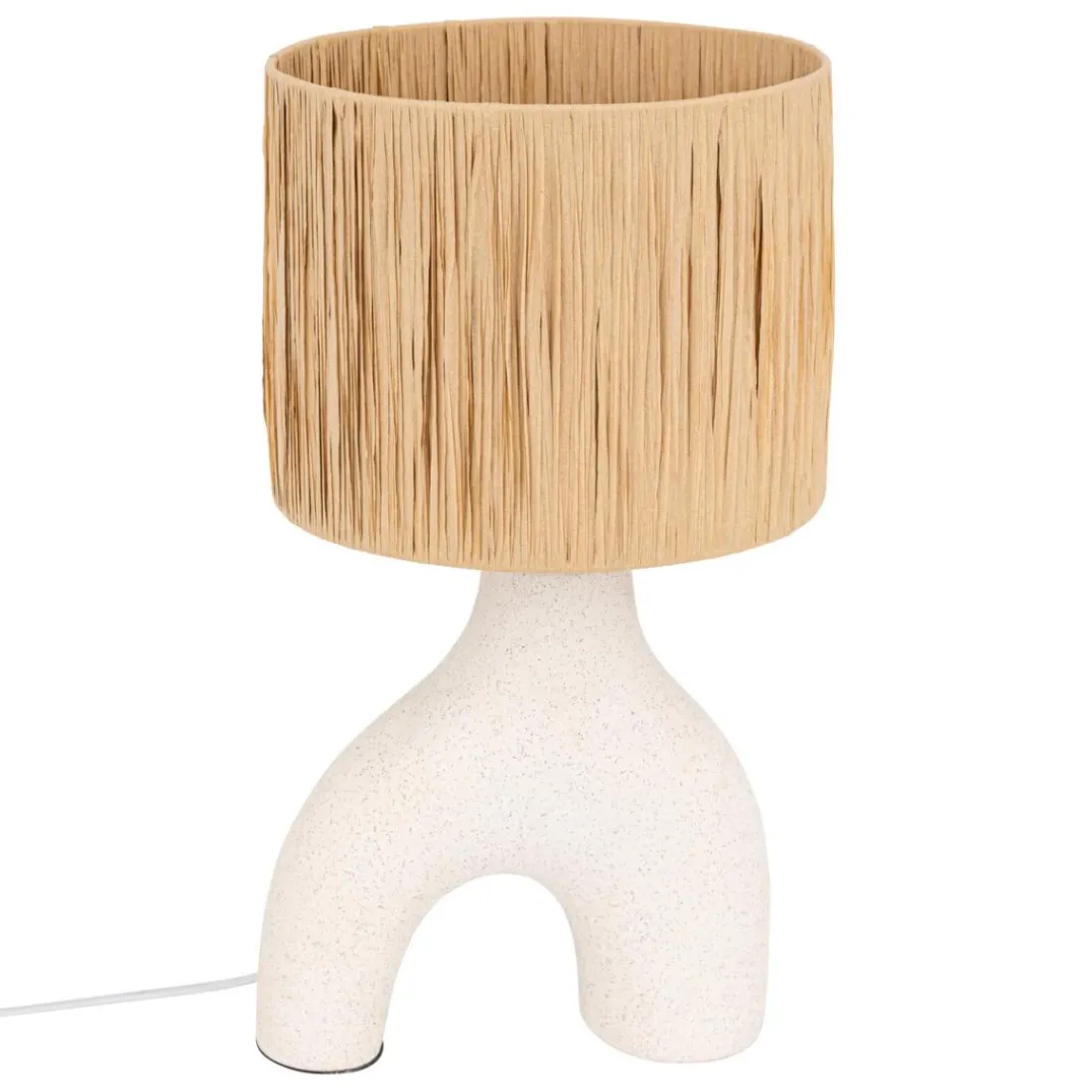 Lampe à poser Tania Céramique Blanc