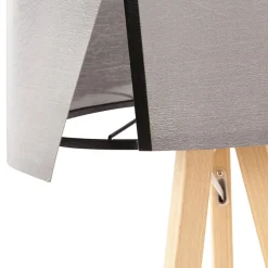 Lampe à poser trepied 'SPRING MINI' avec abat-jour gris style scandinave
