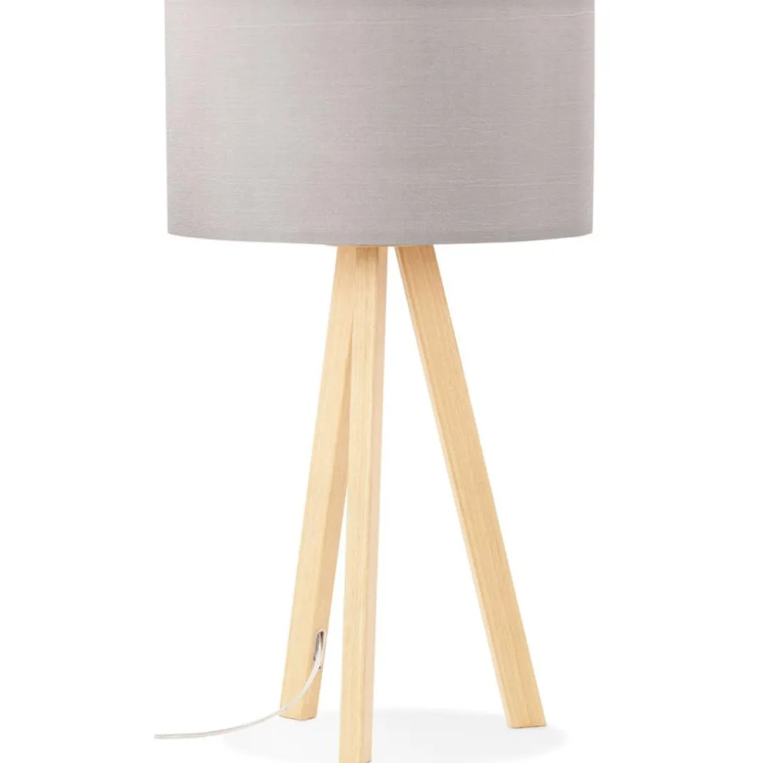 Lampe à poser trepied 'SPRING MINI' avec abat-jour gris style scandinave