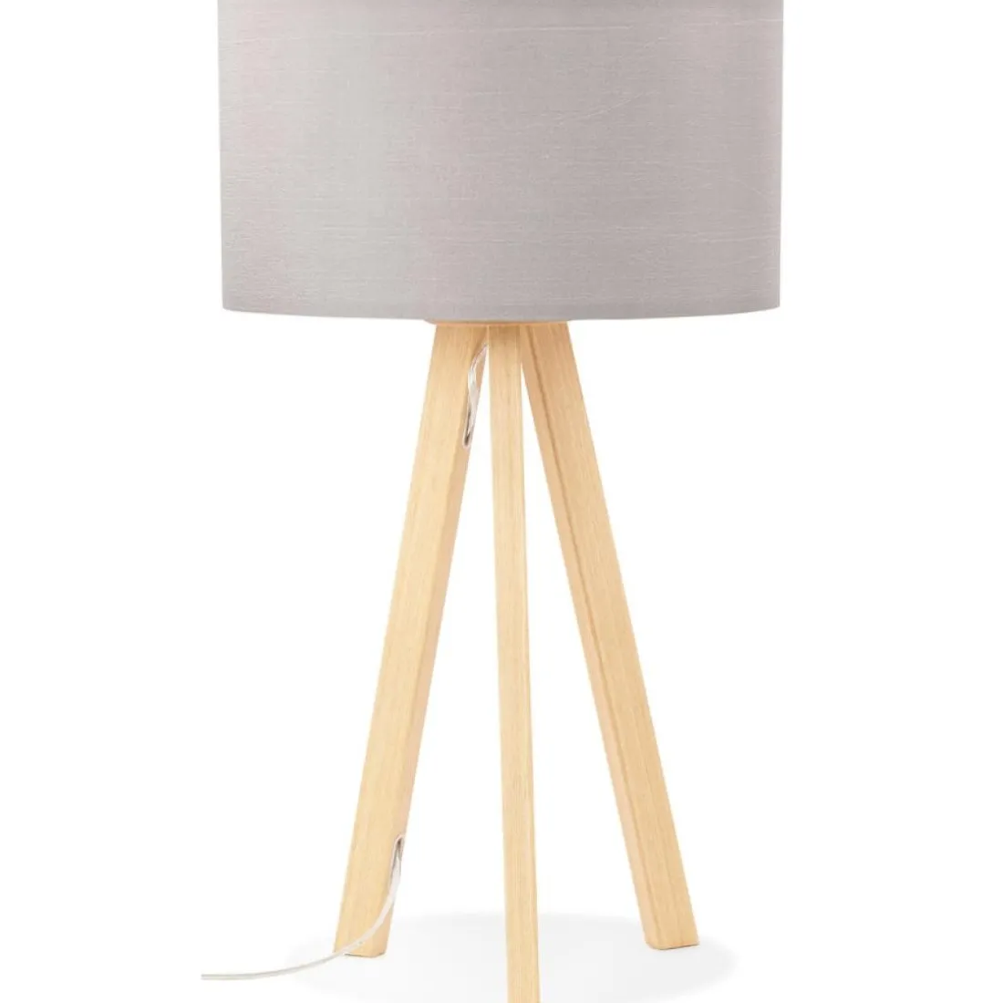 Lampe à poser trepied 'SPRING MINI' avec abat-jour gris style scandinave