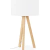 Lampe à poser trepied 'SPRING MINI' avec abat-jour blanc style scandinave