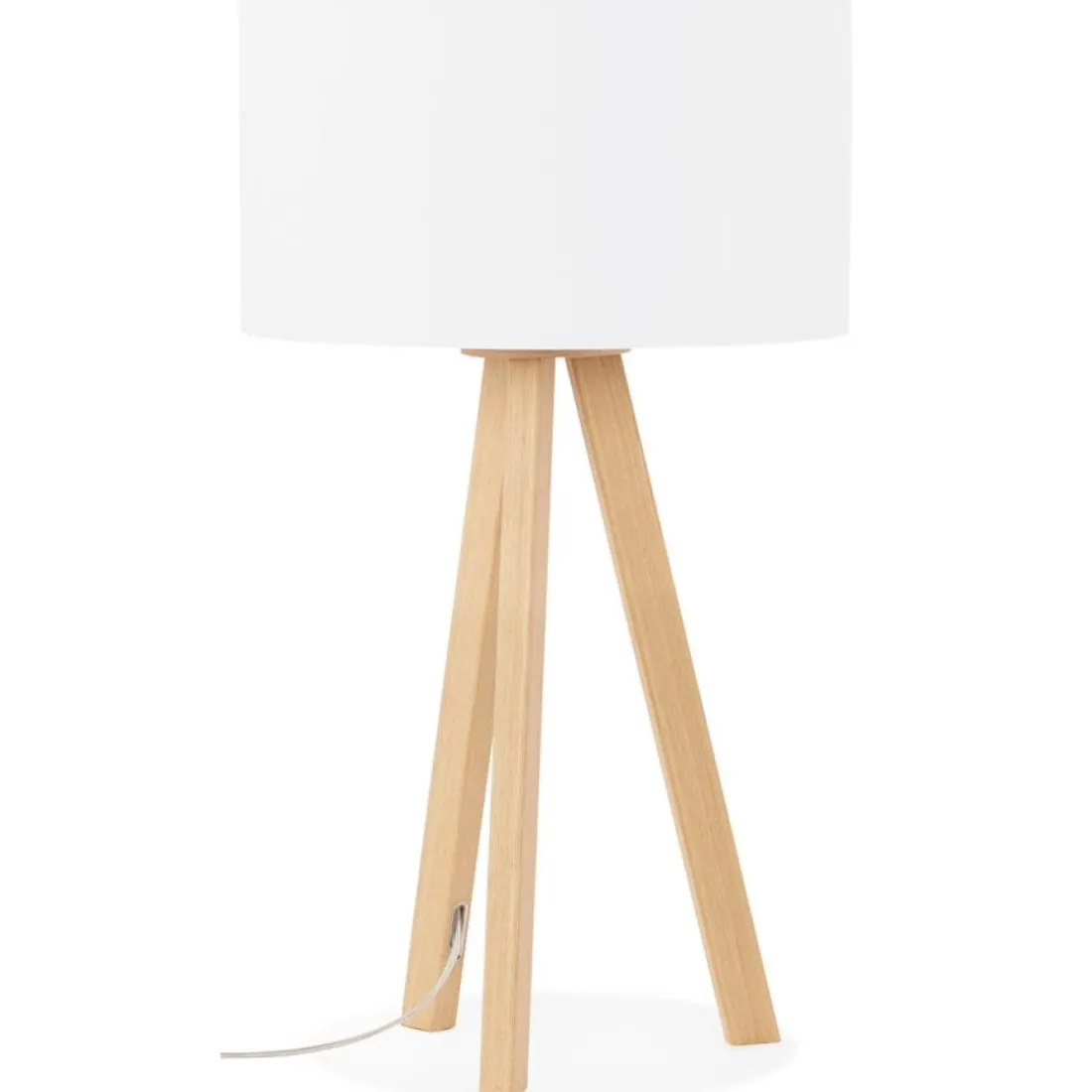 Lampe à poser trepied 'SPRING MINI' avec abat-jour blanc style scandinave