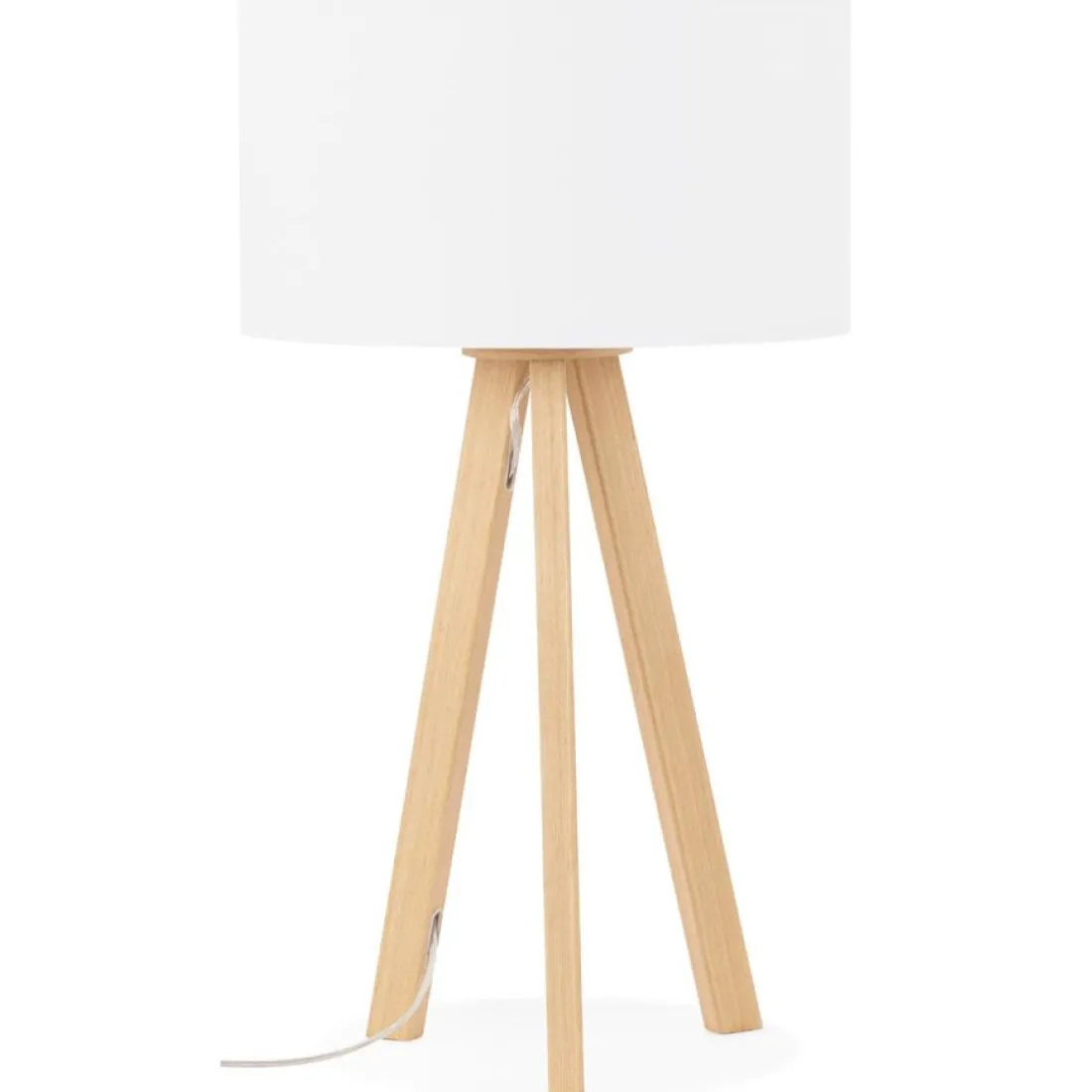 Lampe à poser trepied 'SPRING MINI' avec abat-jour blanc style scandinave