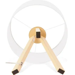 Lampe à poser trepied 'SPRING MINI' avec abat-jour blanc style scandinave