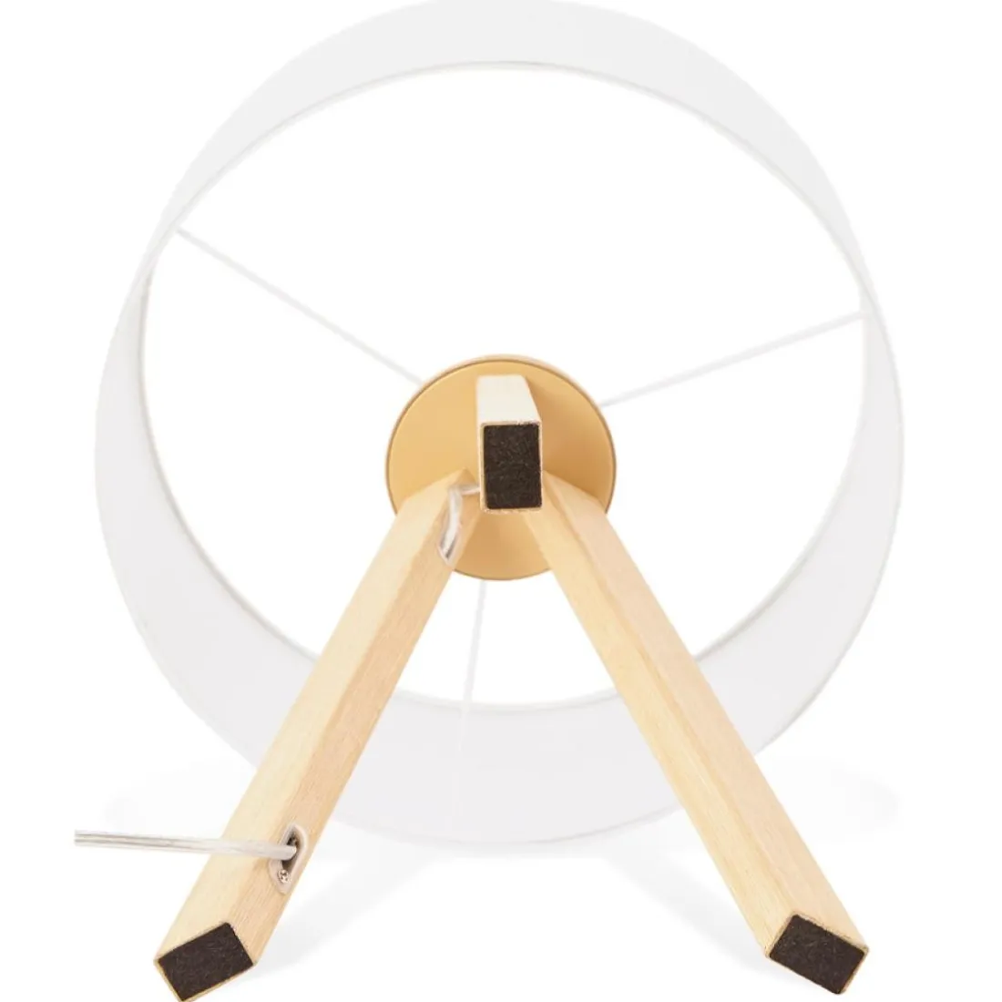 Lampe à poser trepied 'SPRING MINI' avec abat-jour blanc style scandinave