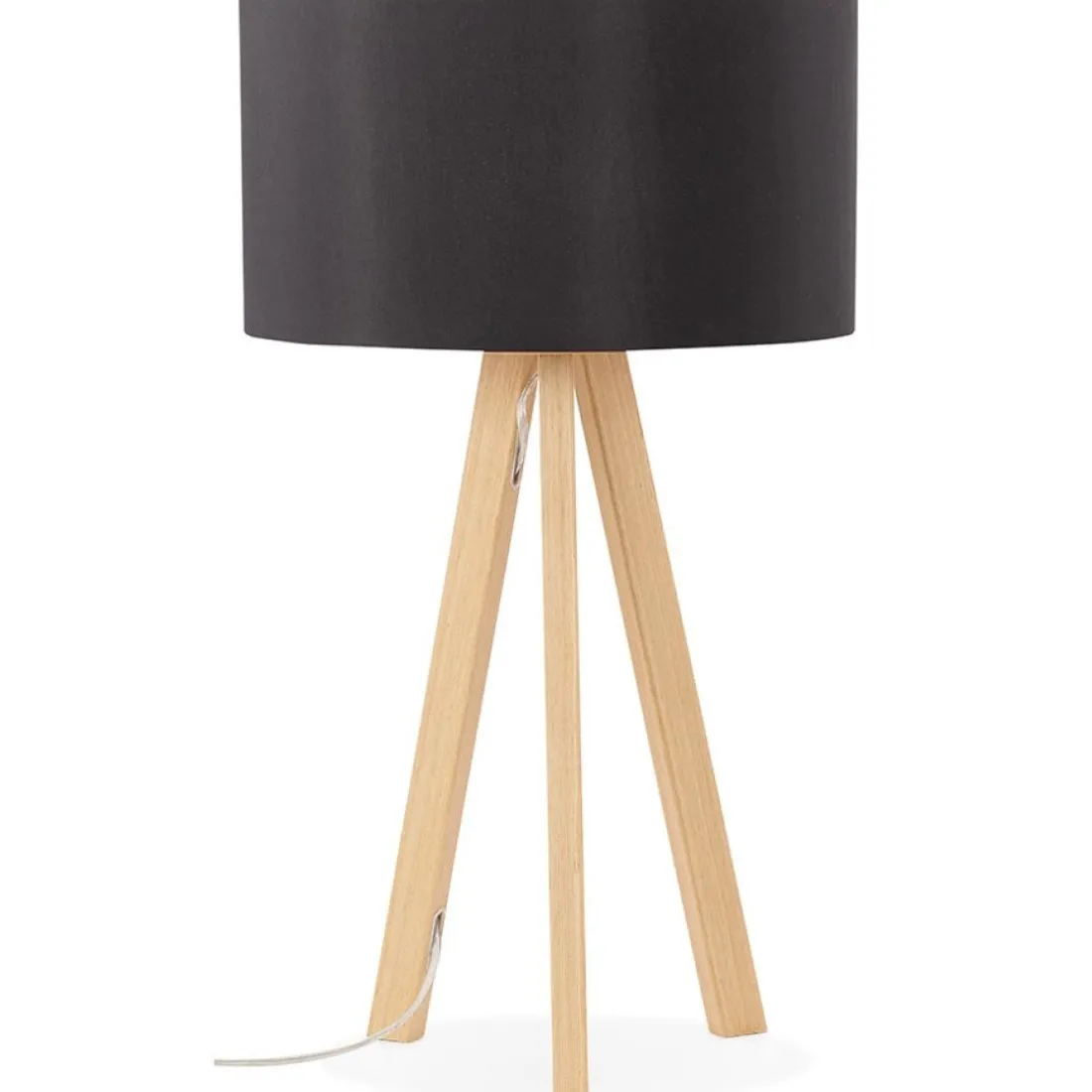Lampe à poser trepied 'SPRING MINI' avec abat-jour noir style scandinave