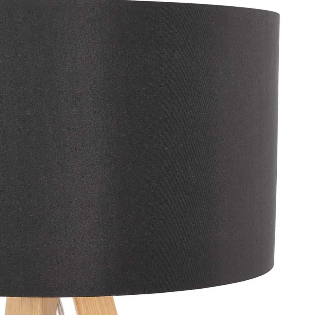 Lampe à poser trepied 'SPRING MINI' avec abat-jour noir style scandinave