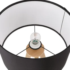 Lampe à poser trepied 'SPRING MINI' avec abat-jour noir style scandinave