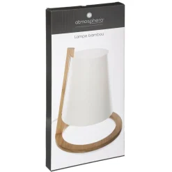 Lampe bambou et abat-jour plastique