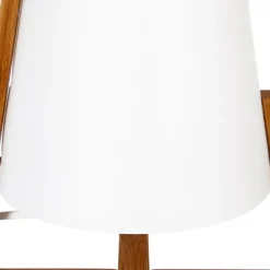 Lampe bambou et abat-jour plastique H31