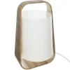 Lampe bambou et abat-jour plastique blanc