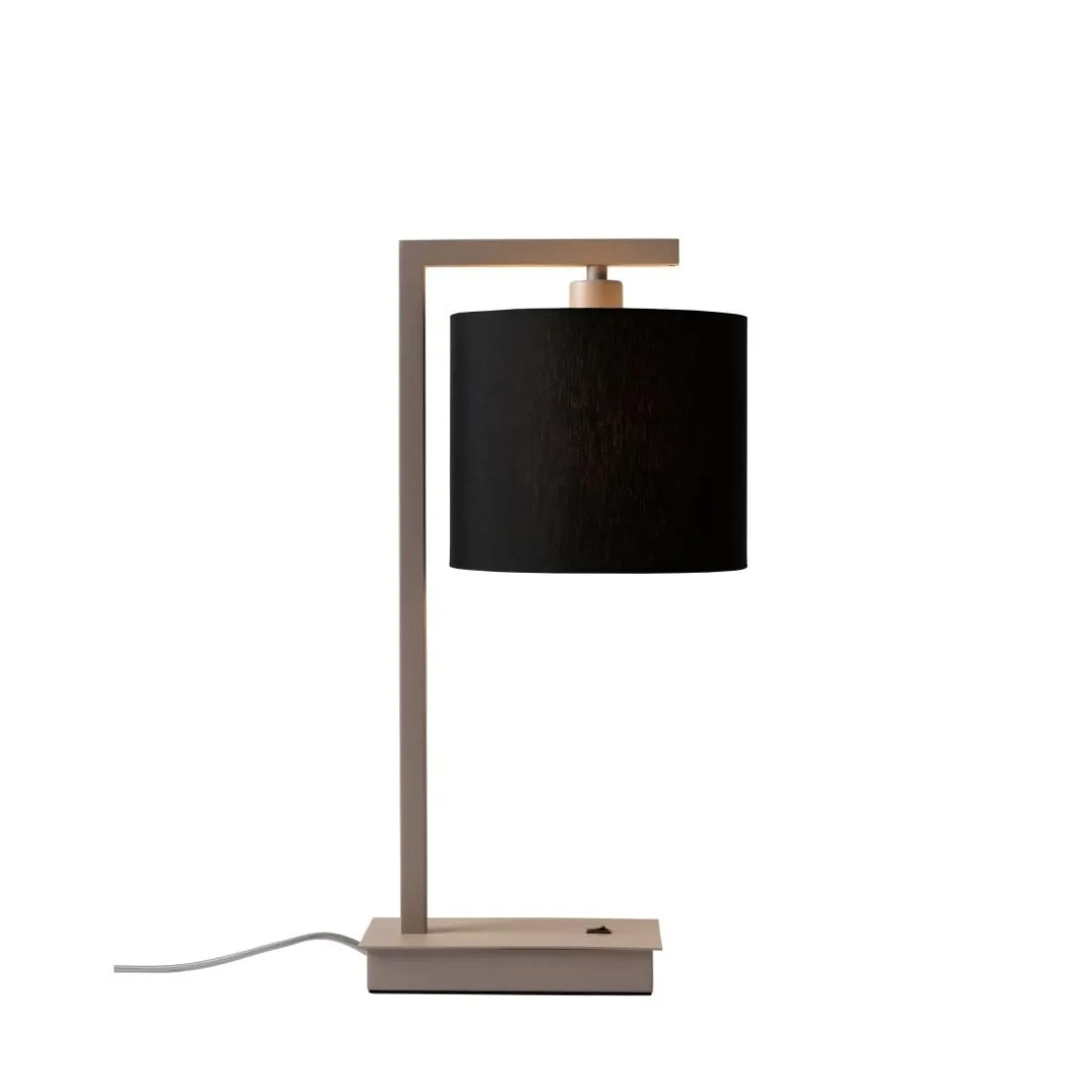 Lampe de table Boston sable abat-jour noir