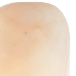 Lampe de table en pierre naturelle d'onyx et teck SIXTINE