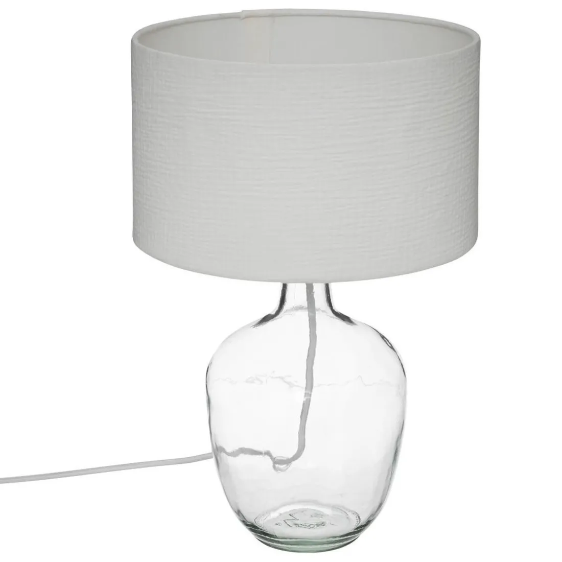 Lampe en coton H43,5cm blanc
