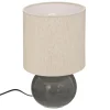 Lampe grise et coton