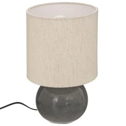 Lampe grise et coton