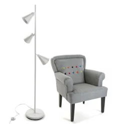 Lampe Sur Pied 3 Spots MIRA Blanche