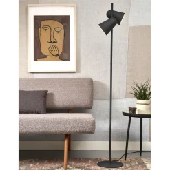 Lampe sur Pied Len Métal SALAMANCA Noir