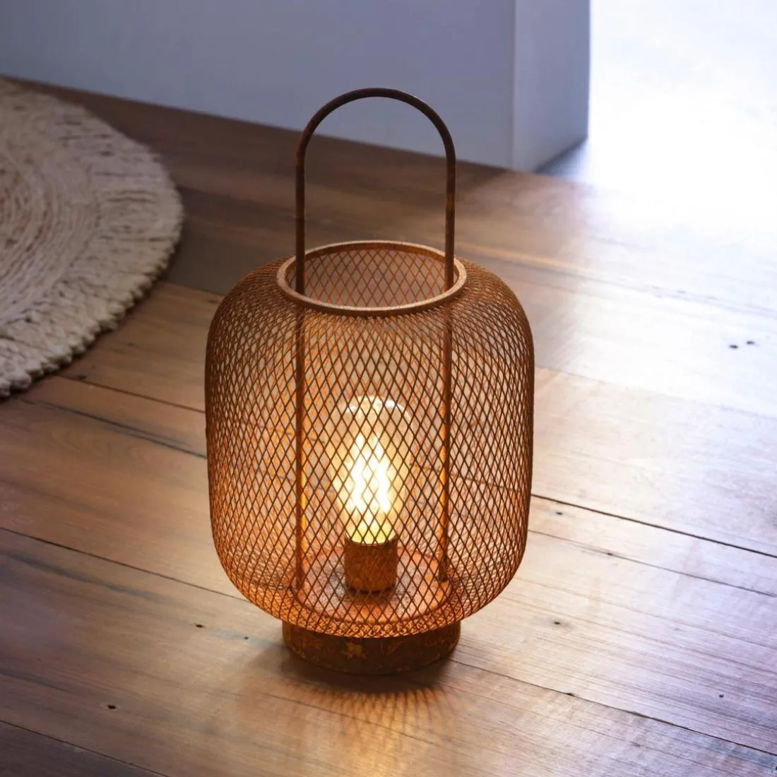 Lanterne en Métal MOUCHY Orange rouille