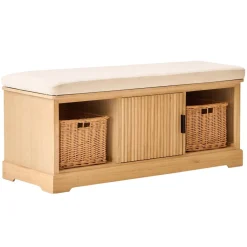 Le Banc CHIBA 1 porte et 2 rangements au style scandinave
