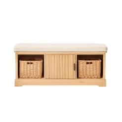 Le Banc CHIBA 1 porte et 2 rangements au style scandinave