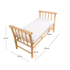 Le banc DILI avec son design scandinave en bois massif et tissu etanche