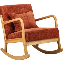 Le fauteuil à bascule DIANA avec son design scandinave rouge