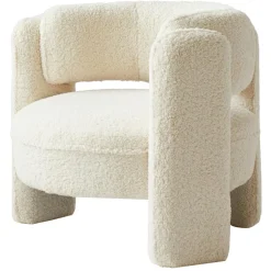Le fauteuil de salon BANGUI avec son design moderne Blanc