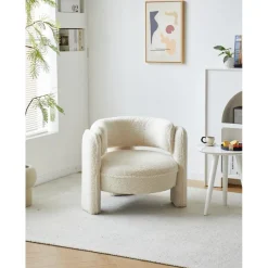 Le fauteuil de salon BANGUI avec son design moderne Blanc