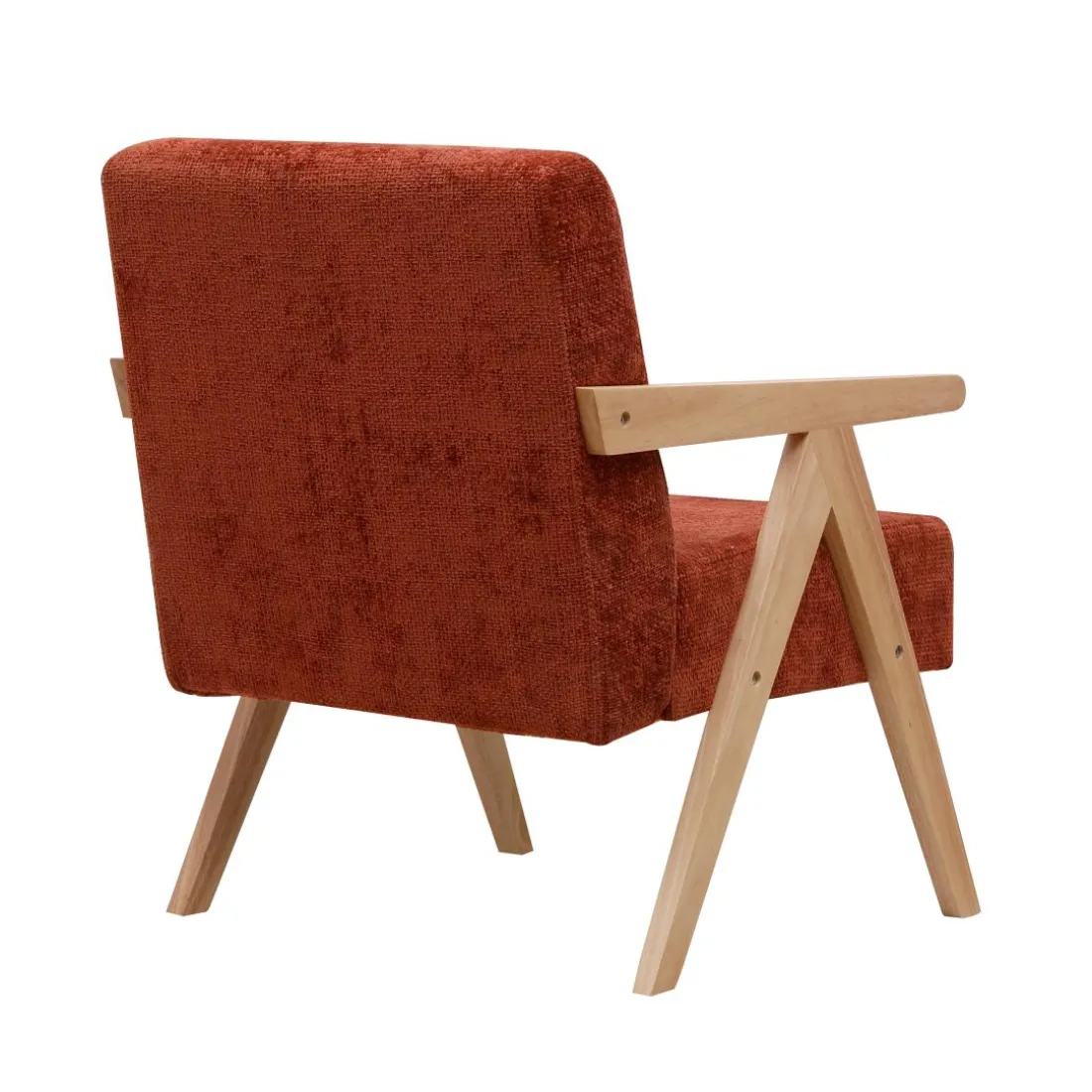Le fauteuil de salon SANTAREM son design scandinave Rouge