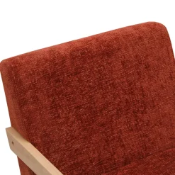 Le fauteuil de salon SANTAREM son design scandinave Rouge