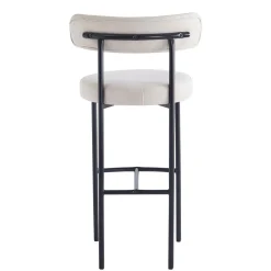 Le lot de tabourets de bar LARS design scandinave élégant assise garnie premium avec une mousse ultra-dense